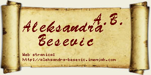 Aleksandra Bešević vizit kartica